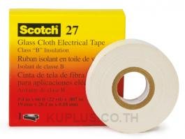 สก๊อตเบอร์ 27 เทปผ้าใยแก้ว ขนาด 3/4 นิ้ว X 66 ฟุต - SCOTCH? NO. 27 GLASS CLOTH TAPE 3/4 IN X 66 FT