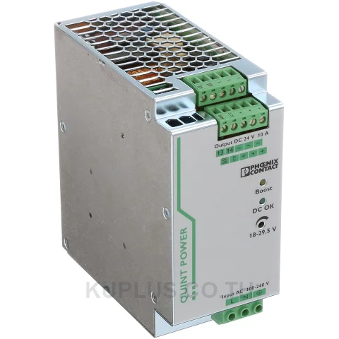 Phoenix Contact QUINT-PS/1AC/24DC/10 พาวเวอร์ซัพพลายติดราง DIN (2866763) เอาต์พุต 24 V DC 10 A 240 W อินพุต 1 เฟส