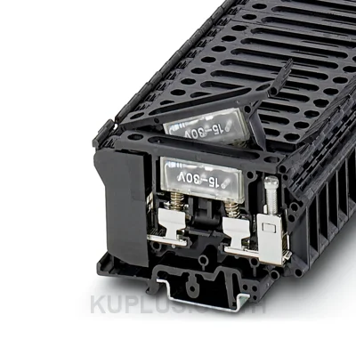 Phoenix Contact UK 6,3-HESILED 24 เทอร์มินัลบล็อกฟิวส์ (3004265) ขนาดสาย 16 mm² กระแส 10 A แรงดัน 24 V ต่อแบบสกรู สีดำ