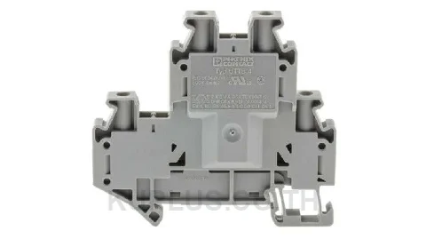 Phoenix Contact UTTB 4 เทอร์มินัลบล็อก 2 ชั้น (3044814) ขนาดสาย 4 mm² กระแส 30 A แรงดัน 800 V ต่อแบบสกรู สีเทา