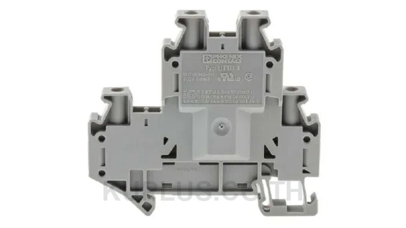 Phoenix Contact UTTB 4 เทอร์มินัลบล็อก 2 ชั้น (3044814) ขนาดสาย 4 mm² กระแส 30 A แรงดัน 800 V ต่อแบบสกรู สีเทา