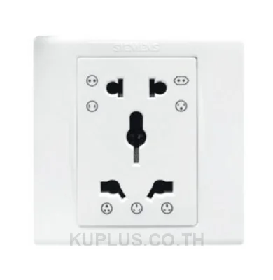 SIEMENS เต้ารับสากล 2+3 PIN มีกราวด์และม่านนิรภัย , DELTA AZIO