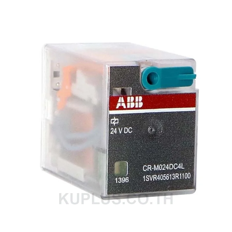 CR-M024DC4L ปลั๊กอินรีเลย์แบบใช้งานทั่วไป ABB รุ่น CR-M 4C/O 250V 6A คอยล์ 24 VDC มี LED มีก้านโยกทดสอบตัวรีเลย์ #1SVR405613R1100