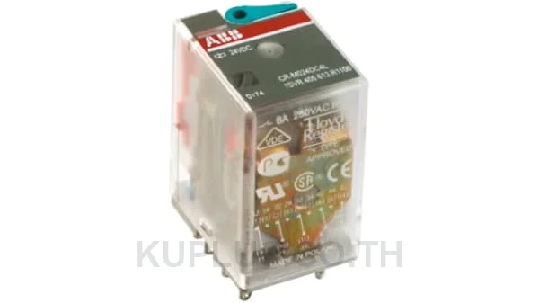 CR-M230AC4L ปลั๊กอินรีเลย์แบบใช้งานทั่วไป ABB รุ่น CR-M 4C/O 250V 6A คอยล์ 230 VAC มี LED มีก้านโยกทดสอบตัวรีเลย์ #1SVR405613R3100