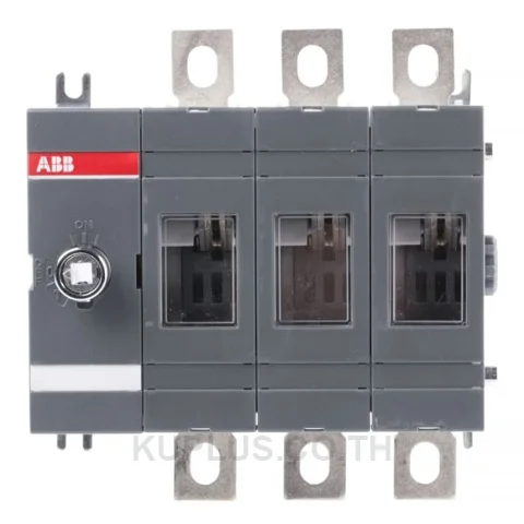 OT160EV03P ABB OT Series Base-Mounting Switch-Disconnector 3P 160 A (690 V AC-22A) / 160 A (415 V AC-23A), 88 kW @415 V, front operated with pistol handle