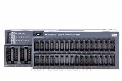 โมดูล I/O ระยะไกล CC-Link Mitsubishi AJ65VBTCE32-32DT อินพุต 16 จุด เอาต์พุต 16 จุด