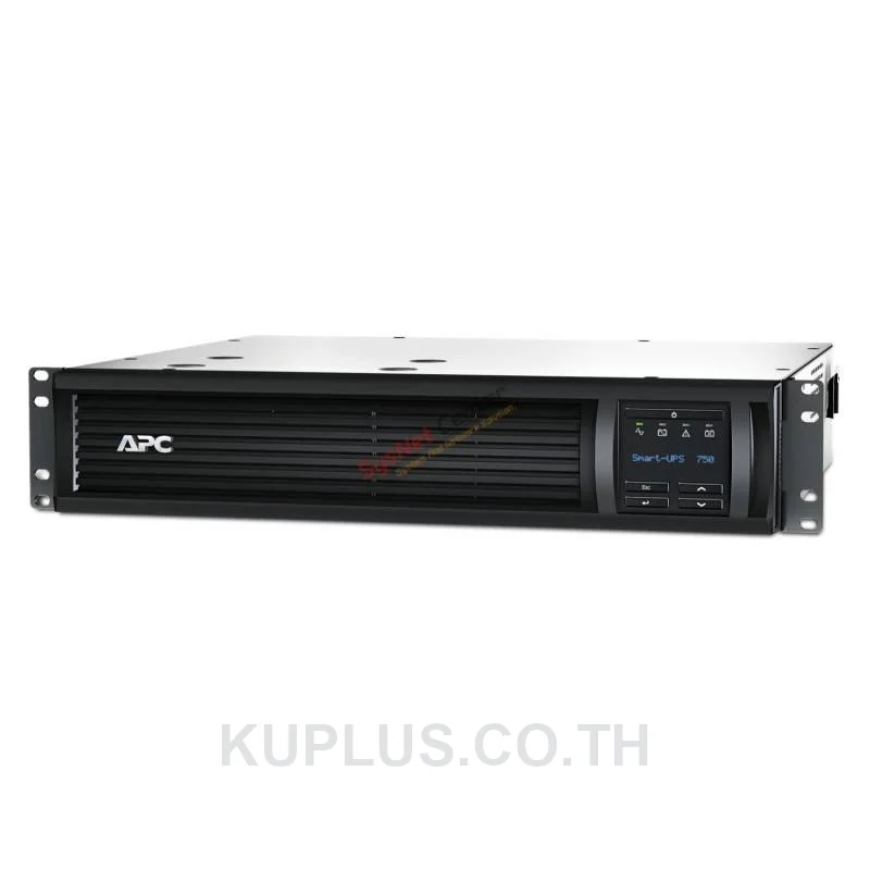 SMT750RMI2UC, เครื่องสำรองไฟ UPS APC Smart-UPS (จอ LCD) 750 VA/500 W Line-Interactive แบบติดตั้งแร็ค 2U มี SmartConnect เอาต์พุต 230 V AC 1PH