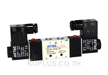 โซลินอยด์วาล์ว รุ่น 4V220-06 (Port 1/8") 5/2 Double Coil