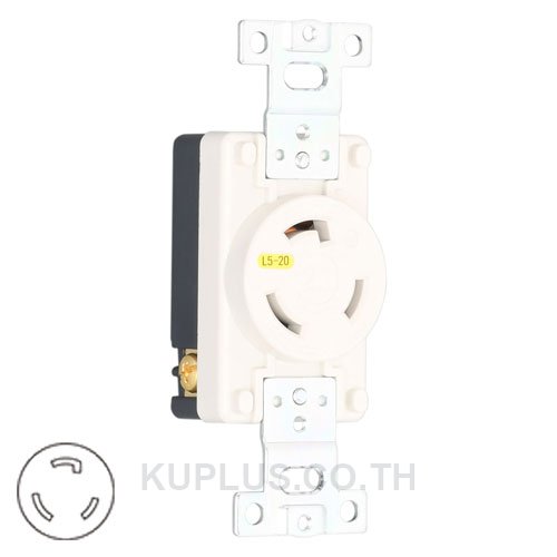 3210-L5-IV ปลั๊กตัวเมียฝังขาล็อค 2P(2P,2W ) 20A 125V