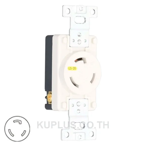 3210-L5-IV ปลั๊กตัวเมียฝังขาล็อค 2P(2P,2W ) 20A 125V