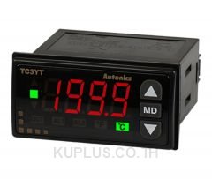 Temperature Controller, W72 X H36 mm, on/off - proportional, 3 digit display, relay output 16A, J, K, RTD input, 100-240 VAC