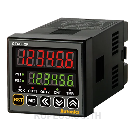 Counter/Timer, W48xH48mm, 6-Digit, LED, 2 Preset, PNP or NPN Input, Prescale value setting, 2 Relay SPST(2a) 250VAC 5A, NPN Open Collector Output, RS485 Communication output, 100-240 VAC