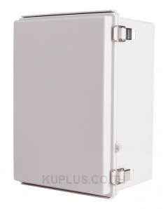 Enclosure, Hinge/Latch, ABS Gray, 9.84×13.78×7.09"