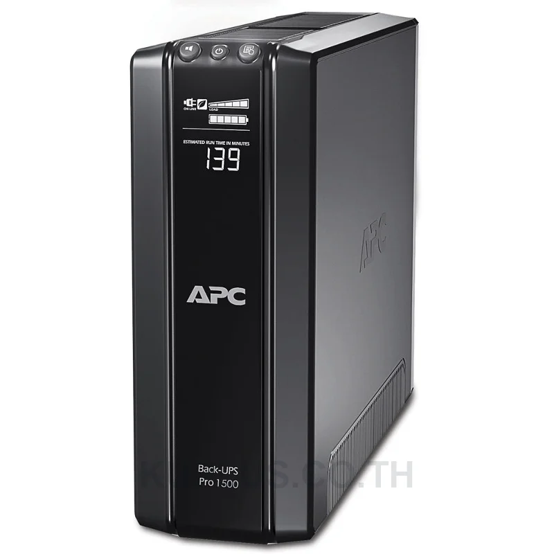 BR1500GI, เครื่องสำรองไฟ UPS APC Back-UPS Pro BR 1500 VA/865 W แบบตั้งพื้น (Tower) เอาต์พุต 230 V AC 1PH