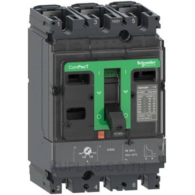 Circuit breaker ComPacT NSX100F, 36kA at 415VAC, 3 poles, TMD trip unit 25A