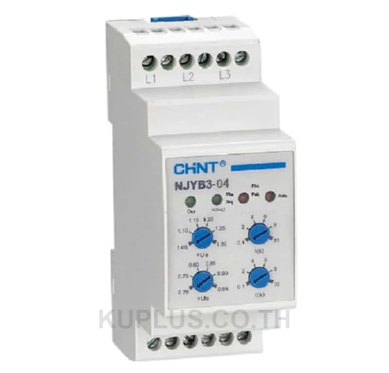 697045, รีเลย์ป้องกันเฟส Chint NJYB3-16P AC220V ระบบ 3 เฟส 4 สาย มีการป้องกันอุณหภูมิ