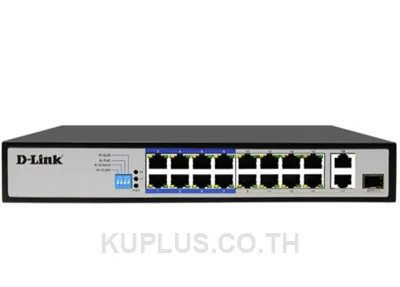 Switching Hub D-LINK (DES-F1018P-E) 16 Port POE + 2 Port Uplink + 1 SFP (17'')