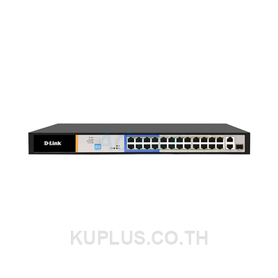 DES-F1026P-E Dlink สวิตซ์ 250M 24-Port Fast Ethernet PoE Switch with 1 Gigabit Combo Uplink Port