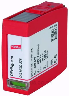 DEHN 952010 DEHNguard DG MOD 275 Surge protection module Surge protection for: Switchboards 40 kA 1 pc(s)