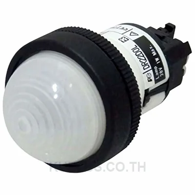 ไพลอตแลมป์ (Pilot Light) Fuji Electric DR22D0L-E3WZB ขนาด 22 มม. ทรงโดม (Dome) สีขาว