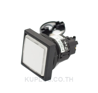 DR22F3M-E3W : PILOT LIGHT FLUSH SQUARE 22mm. WHITE