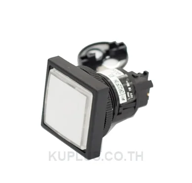ไพลอตแลมป์ (Pilot Light) Fuji Electric DR22F3M-E3W ขนาด 22 มม. ทรงเหลี่ยมแบบเรียบ (Flush square) สีขาว