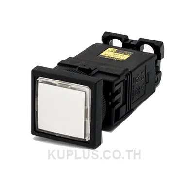 ไพลอตแลมป์ (Pilot Light) Fuji Electric DR22F3M-M3W ขนาด 22 มม. ทรงเหลี่ยมแบบเรียบ (Flush square) สีขาว