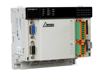 DVP15MC11T-06 , DVP-15MC Series PLC, I/O Points 16/8, Program Capacity 20M, Built-in RS-232, RS-485 Ports and 2 Ethernet ports DVP-15MC Series