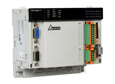 DVP15MC11T-06 , DVP-15MC Series PLC, I/O Points 16/8, Program Capacity 20M, Built-in RS-232, RS-485 Ports and 2 Ethernet ports DVP-15MC Series