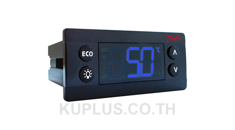080G3494, เครื่องควบคุมระบบทำความเย็นอิเล็กทรอนิกส์ (Electronic Refrigeration Controller) Danfoss ERC 112C ไฟเลี้ยง 100-240 V AC อนาล็อกอินพุต 4 ดิจิทัลอินพุต 1 ดิจิทัลเอาต์พุต 3
