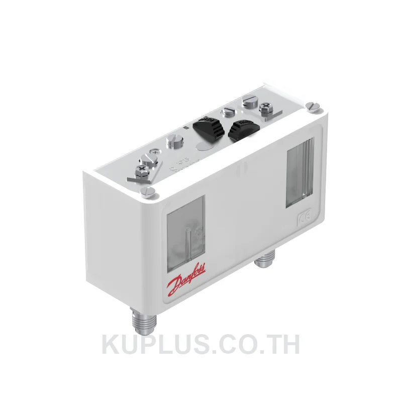 060-124566, เพรชเชอร์สวิตช์แบบคู่ (Dual Pressure Switch) Danfoss KP15 ย่านปรับซ้าย -0.9 - 7 bar ขวา 8 - 32 bar ดิฟเฟอเรนเชียลซ้าย 0.7 ขวา 4 bar หน้าสัมผัส SPDT