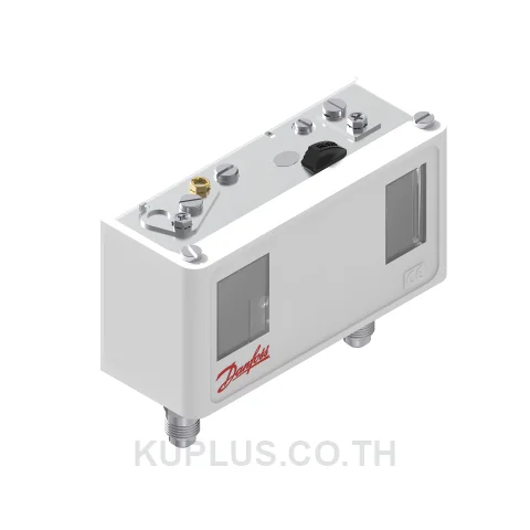 060-126466, เพรชเชอร์สวิตช์แบบคู่ (Dual Pressure Switch) Danfoss KP15 ย่านปรับซ้าย -0.2 - 7.5 bar ขวา 8 - 32 bar ดิฟเฟอเรนเชียลซ้าย 0.7 - 4 ขวา 4 bar หน้าสัมผัส SPDT+SPST(NO)
