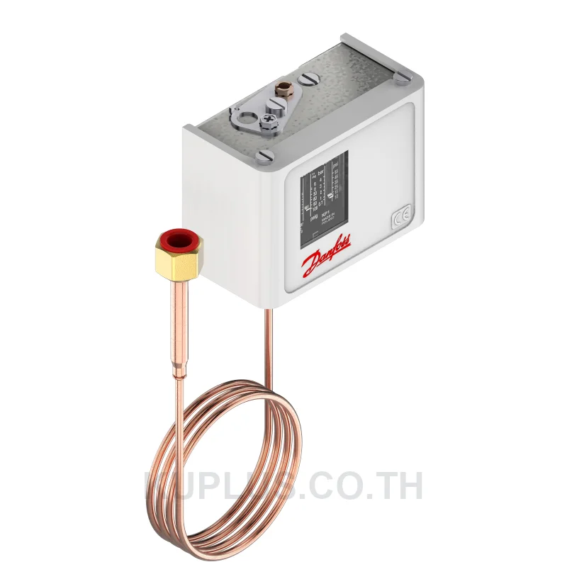 060-110566, เพรชเชอร์สวิตช์ (Pressure Switch) Danfoss KP1 ย่านปรับ -0.2 - 7.5 bar ดิฟเฟอเรนเชียล 0.7 - 4 bar เกลียว Flare nut 1/4 หน้าสัมผัส SPDT รีเซ็ต Auto IP30