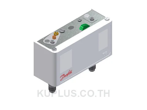 060-470266, เพรชเชอร์สวิตช์แบบคู่ (Dual Pressure Switch) Danfoss KP47B ย่านปรับซ้าย -0.2 - 7.5 bar ขวา 8 - 32 bar ดิฟเฟอเรนเชียลซ้าย 0.7 - 4 ขวา 4 bar หน้าสัมผัส SPDT
