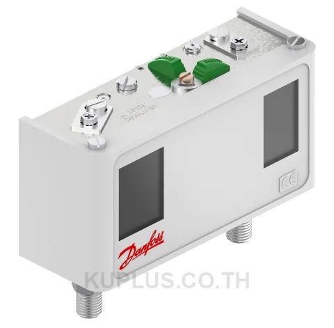 060-128366, เพรชเชอร์สวิตช์แบบคู่ (Dual Pressure Switch) Danfoss KP15A ย่านปรับซ้าย -0.9 - 7 bar ขวา 8 - 32 bar ดิฟเฟอเรนเชียลซ้าย 0.7 ขวา 4 bar หน้าสัมผัส SPDT