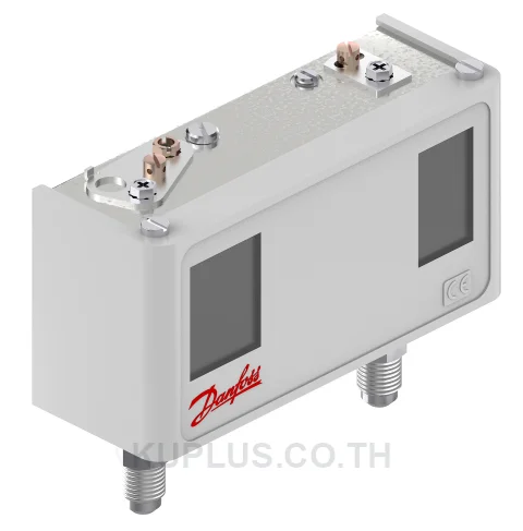 060-535666, เพรชเชอร์สวิตช์แบบคู่ (Dual Pressure Switch) Danfoss KP17W ย่านปรับซ้าย -0.2 - 7.5 bar ขวา 8 - 32 bar ดิฟเฟอเรนเชียลซ้าย 0.7 - 4 ขวา 4 bar หน้าสัมผัส SPDT