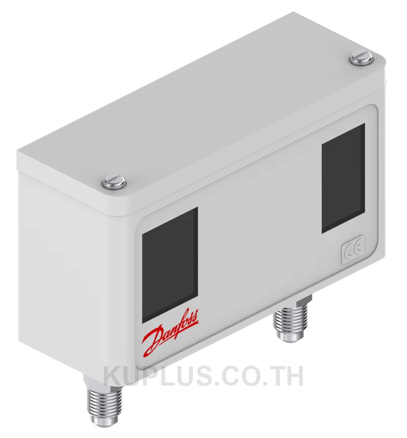 060-549366, เพรชเชอร์สวิตช์แบบคู่ (Dual Pressure Switch) Danfoss KP17WB ย่านปรับซ้าย None bar ขวา None bar ดิฟเฟอเรนเชียลซ้าย 1.5 ขวา 4 bar หน้าสัมผัส SPDT+SPST(NO)