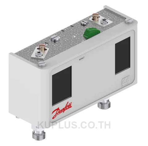 060-508866, เพรชเชอร์สวิตช์แบบคู่ (Dual Pressure Switch) Danfoss KP7ABS ย่านปรับซ้าย 8 - 32 bar ขวา 8 - 32 bar ดิฟเฟอเรนเชียลซ้าย 4 ขวา 4 bar หน้าสัมผัส 2 SPST(NC)