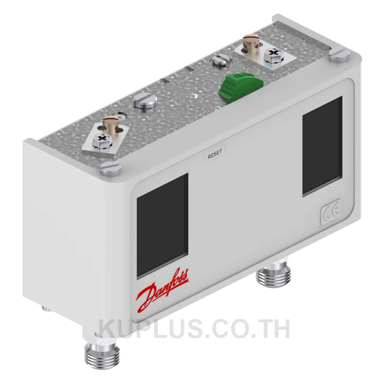 060-501366, เพรชเชอร์สวิตช์แบบคู่ (Dual Pressure Switch) Danfoss KP7ABS ย่านปรับซ้าย 8 - 32 bar ขวา 8 - 32 bar ดิฟเฟอเรนเชียลซ้าย 4 ขวา 4 bar หน้าสัมผัส 2 SPST(NC)