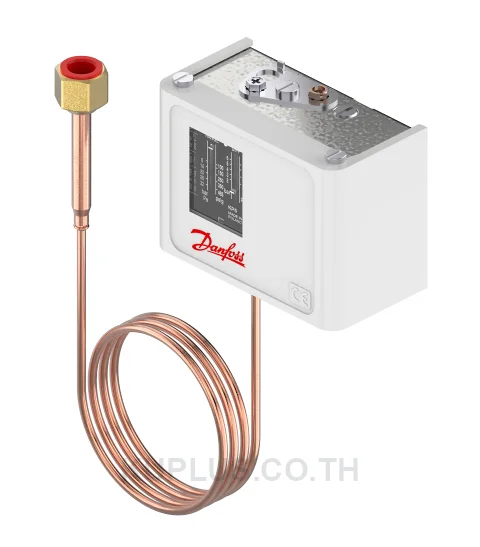 060-001866, เพรชเชอร์สวิตช์ (Pressure Switch) Danfoss KP5 ย่านปรับ 8 - 32 bar ดิฟเฟอเรนเชียล 1.8 - 6 bar เกลียว Flare nut 1/4 หน้าสัมผัส SPDT รีเซ็ต Auto IP30
