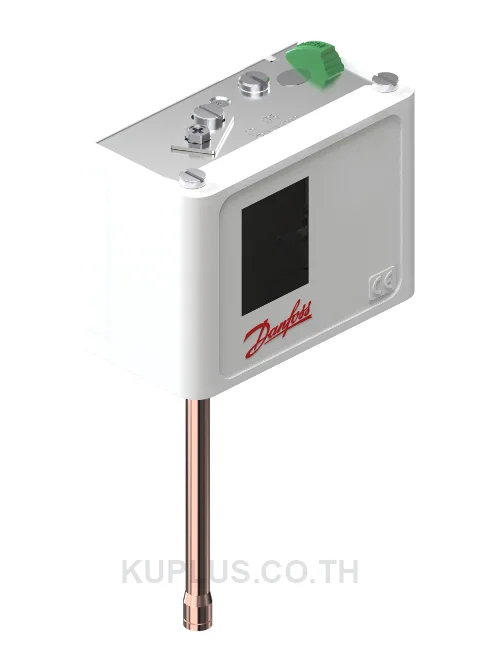 060-133466, เพรชเชอร์สวิตช์ (Pressure Switch) Danfoss KP5 ย่านปรับ 8 - 32 bar ดิฟเฟอเรนเชียล 3 bar เกลียว Solder 6 mm หน้าสัมผัส SPDT รีเซ็ต Manual Max IP30