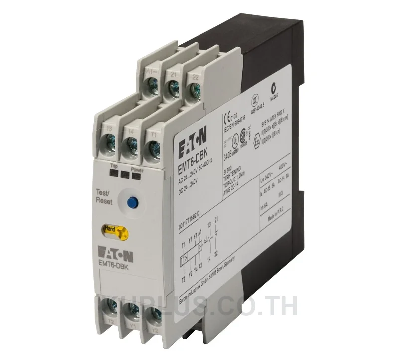 โอเวอร์โหลดรีเลย์ EATON EMT6-DBK 3 A 24 - 240 V AC 2 W