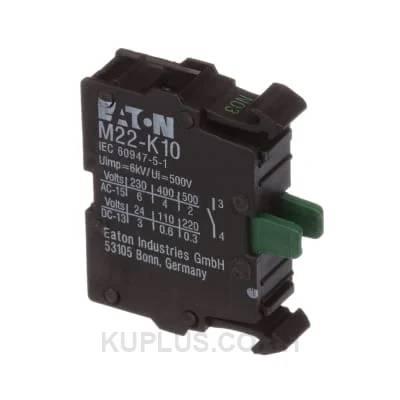 สวิตช์ปุ่มกด/ซีเล็คเตอร์/ไพลอตแลมป์ EATON M22-K10 1NO