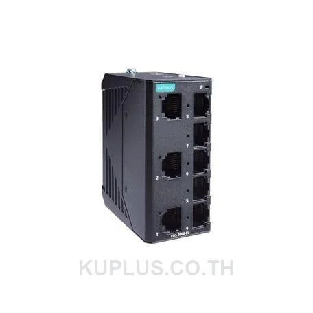 MOXA EDS-2008-EL, 8-Port Entry-level Unmanaged Switch, 8 Fast TP ports, -10 to 60°C