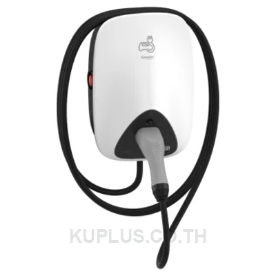เครื่องชาร์จรถยนต์ไฟฟ้า Schneider EVlink Home EVH4S11NC 11 kW 3 เฟส 16 A 400 V หัว Type 2 สาย 5 เมตร พร้อมกันดูด RDC-DD