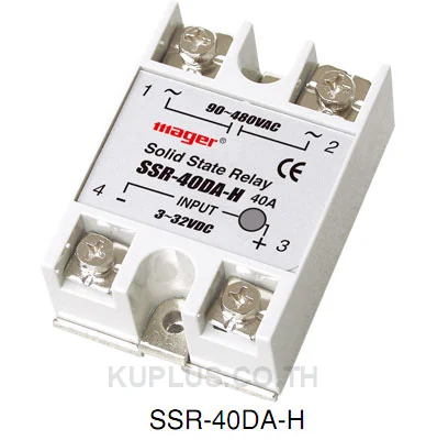 โซลิดสเตตรีเลย์ SSR-40DAH ,Input :3-32VDC ,Output :90-480VAC 40A