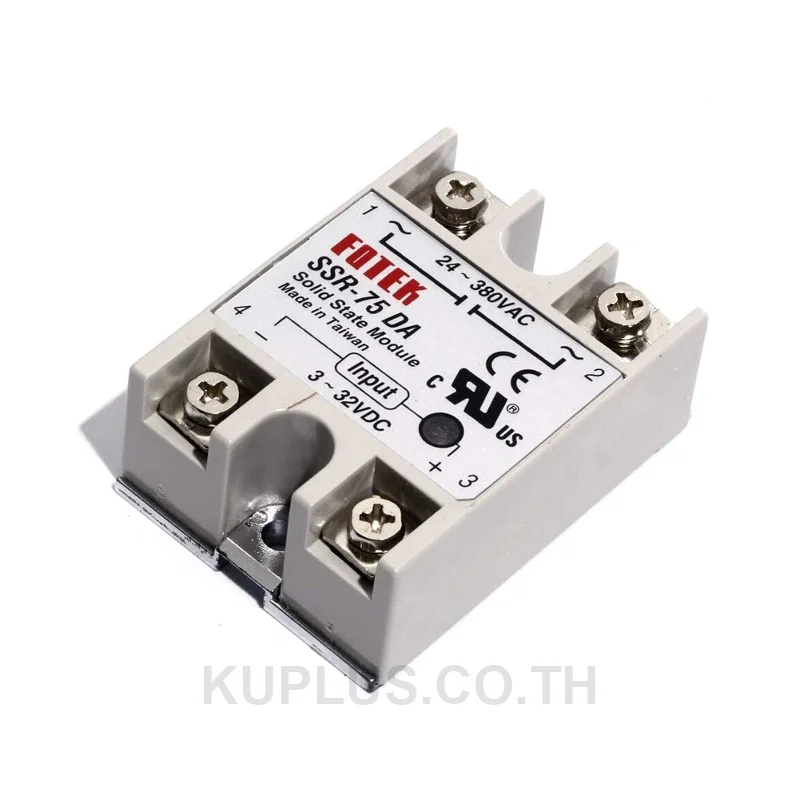 โซลิดสเตตรีเลย์ SSR-75DA ,Input :3-32VDC ,Output :24-380VAC 75A