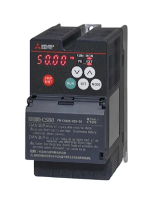 Mitsubishi FR-E800 อินเวอร์เตอร์ 3 เฟส 200V 0.1 kW รุ่น FR-E820-0.1K-1