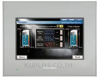 7.5-inch TFT, 65,536 colors, VGA 640 x 480 pixels, Analog Touch Panel, Ethernet I/F, COM I/F x 2, USB A/mini-B I/F x 1 each, SD Card I/F, DC24V