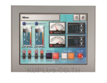 10.4-inch TFT, 65,536 colors, VGA 640 x 480 pixels, Analog Touch Panel, Ethernet I/F, COM I/F x 2, USB  A/mini-B I/F x 1 each, SD Card I/F, DC24V